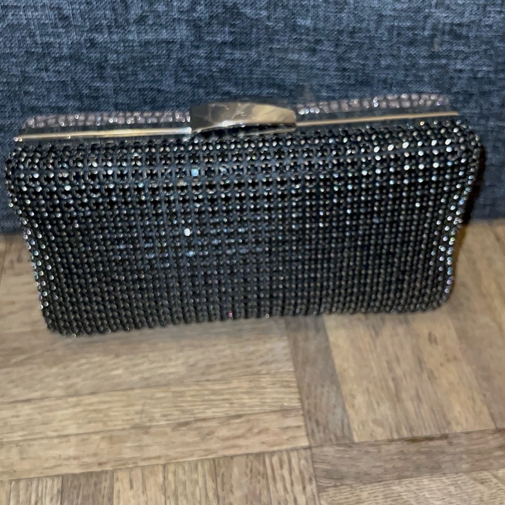 Elegant Black Rhinestone Clutch